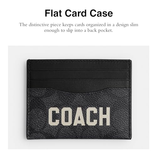 Coach Flat Card Case in Signature with Coach Graphic2