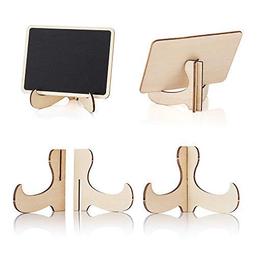 12 Pack Mini Chalkboard Signs With Stand,4 Styles Small Wood Chalkboards Blackboard For Food Signs #TOP2