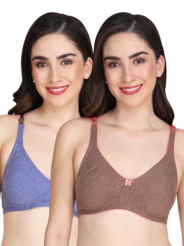 Image of Women Melange Fabric Everyday Non Padded Bra for Women