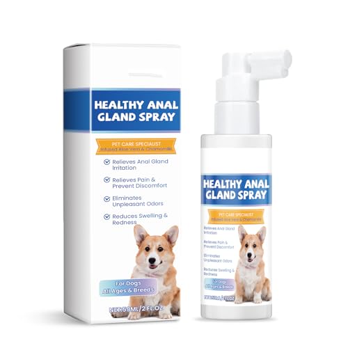 Uzionoie Spray de glándulas anales para Perros,Spray de Larga duración para Animales,Desodorization Spray para Perros,Spray de Piel neutralizante de olores