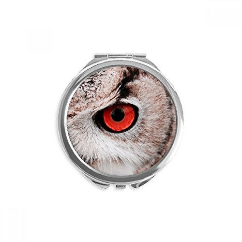 Miroir de poche portable hibou animal multicolore une idée cadeau originale et utile