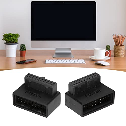 USB 3.0 19/20Pin Male 90 Degree to Female Extension Adapter - Image 2