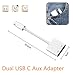 [Apple MFi Certified] Dual USB C Headphone and Charger Adapter for iPhone 17, 2 Pack USB Type C to Aux Audio + Charge Dongle Adapter for iPhone 17/17 Pro/17 Pro Max/Air/16/16 Pro Max/15/15 Pro Max