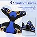 rabbitgoo Dog Harness No Pull with 2 Leash Clips, Adjustable Soft Padded, Reflective Oxford No Choke Pet Vest with Easy Control Handle for Large Dogs, Dazzling Blue, L