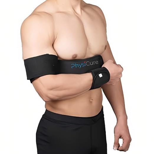 Image of Physicure Adjustable Arm Sling Support For Men And Women, Comfortable Unisex Shoulder Elbow Wrist Immobilizer Brace For Fracture Injury Recovery Breathable Lightweight Medical Arm Support Belt - Black (36-40)Inches (L)
