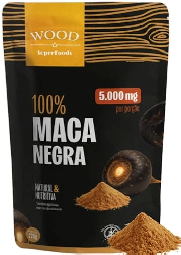 Maca Peruana Negra Em Pó Premium 100% Pura 226g Wood
