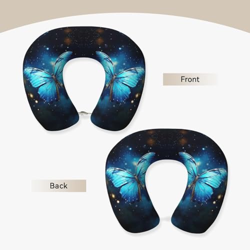 Almohada viscoelástica cervical negra de viaje miniatura 3