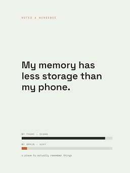 My memory has less storage than my phone Funny Gift Notebook Journal, Gift For Co-workers, Friends and Family, 120 Pages