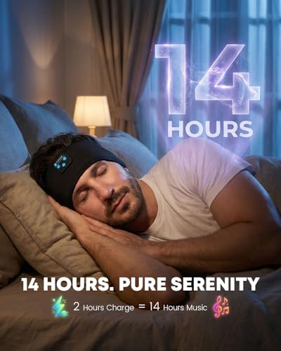 Image of Sleep Headphones Wireless Bluetooth,Headband Headphones for Side Sleepers, Sleep Seadphones,Ideal for Housework,Travel,Yoga,Workout,Running,Sports,Gift