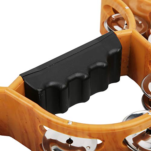 Famkit Double Row Handbell, Tambourines For Adults Hand Percussion Metal Jingles With Ergonomic Grip Percussion Instrument #TOP7