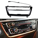 AC Radio Panel Dekorative Leuchte Atmosphärenlicht für Innen Armaturenbrett Mittelkonsole Kompatibel mit BMW F30 F31 F32 M3 M4 F80 2 Farben LED Umgebungslicht (Schwarz)