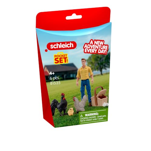 Schleich 81535 Piepmatz Parade Ensemble de figurines avec Paul et poules