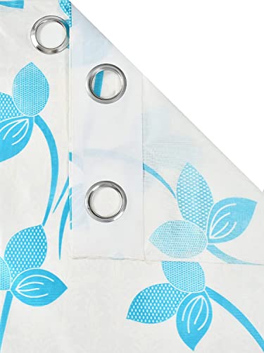 Image of Long Door Heavy Quality Print Curtains 9 Feet Long | High Tenacity Yarn Polyester Curtains | Premium Screens for Home Office | Prada for Living Room Bedroom | (Aqua, 1pc)