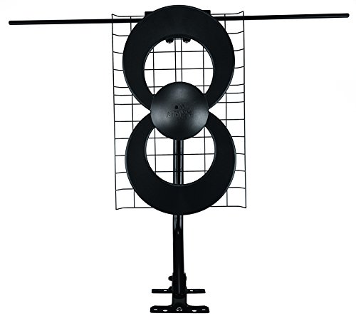 Antennas Direct Clearstream 2V Tv Antenna, 60+ Mile Range, Uhf/Vhf, Multi-Directional, Indoor, Attic, Outdoor, Mast W/Pivoting Base/Hardware/ Adjustable Clamp, Sealing Pads, 4K Ready, Black – C2-V-Cjm #TOP1