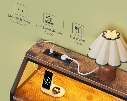 demonstriert in einem Praxistest mit geöffneter mittlerer Schublade beladen mit Büchern und Kabeln.