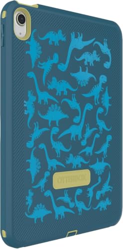 Image of OtterBox iPad (A16) & iPad 10th Gen (Only) Defender Series Case - Roar & Explore (Blue) - Multi-Layer Protection - Four Position Stand - Built-in Screen Protector - Port Covers - Apple Pencil Storage