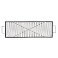 VEVOR X-Marks Fire Pit Grill Grate, Rectangle Cooking Grate, Heavy Duty Steel Campfire BBQ Grill Grid with Handle & Support X Wire, Portable Camping Cookware for Outside Party Gathering, 32 Inch Black