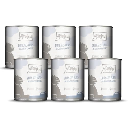Produktbild von MjAMjAM Katzen Nassfutter delikates Huhn an gedämpftem Kürbis - 6 x 800 g