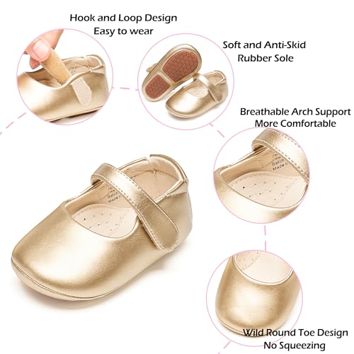 Image of PHIRAMIN Toddler Girl Mary Jane Dress Shoes-Little Girl School Uniform Shoes for Wedding Party