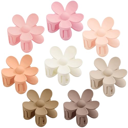Large Matte Claw Clips Set of 8 (Neutral & Pink Tones)
