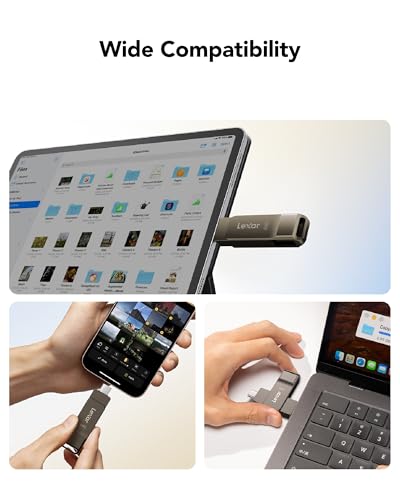 Lexar D40E 64GB Unidad Flash Dual USB Tipo-C, USB-A/C, Gris Titanio, 64GB - Imagen 8