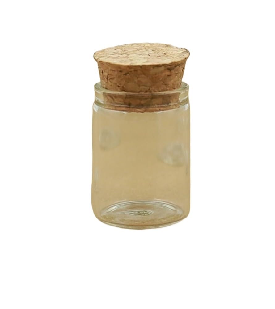 Reagenzgläser aus klarem Glas, Dragees-Reagenzgläser aus Glas mit Korkstopfen, 50 Stück, 22 mm, for Basteln, verschiedene Größen(30mm 5ml)