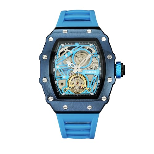 【Stile Audace e Moderno】 Con il suo grande quadrante rettangolare e l’elegante combinazione di colori neri, l'orologio TIME100 è perfetto per gli uomini che amano distinguersi. Un regalo uomo ideale per celebrare momenti speciali o arricchire il proprio look quotidiano.