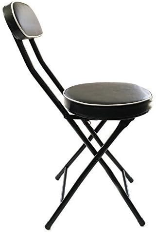 Ethels Home Goods Cushioned Padded Folding Chair | Heavy Duty Metal Chair with Padded Back Rest
