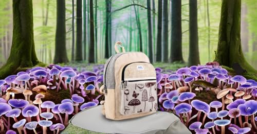 Hemp MINI backpack, Handmade & stylish Travel backpack with adjustable straps, Made by Nepali artist for adults2