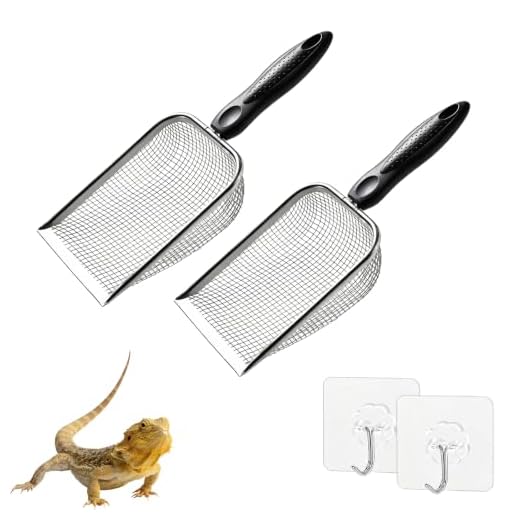 2pcs Reptile Sand Scoop Set, 3.8mm and 5mm Fine Mesh Substrate Sifters