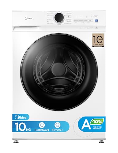 Midea Waschmaschine V3 series, 8 kg | Energieeffizienzklasse A-10% | 1400 U/min | Dampffunktion | Tierhaare| 15-Min Schnellwäsche | Woolmark-Zertifiziert | MFV3EW80BA10 | Weiß