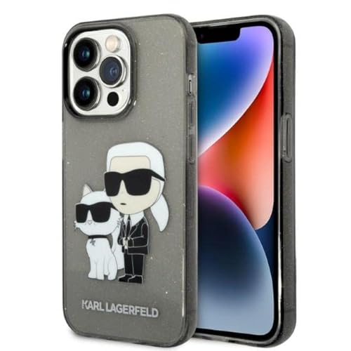 KARL LAGERFELD KLHCP14XHNKCTGK Coque Rigide pour iPhone 14 Pro Max 6,7" Noir