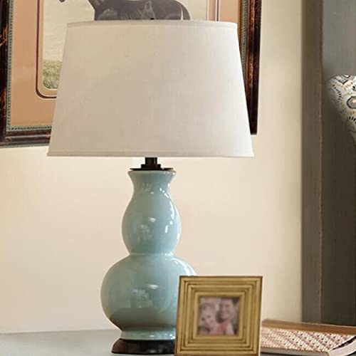 Lampe de table en céramique bleu clair forme gourde moderne E27 - 8