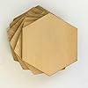 Hexagon Wood Cutouts Unfinished – Multiple Sizes, 6 Pack, ~1/4" Thick | Laser-Cut Craft Blanks (Flat-to-Flat) for Painting, Staining, Engraving & Wood Burning | Made in USA (6x6 inch) #5