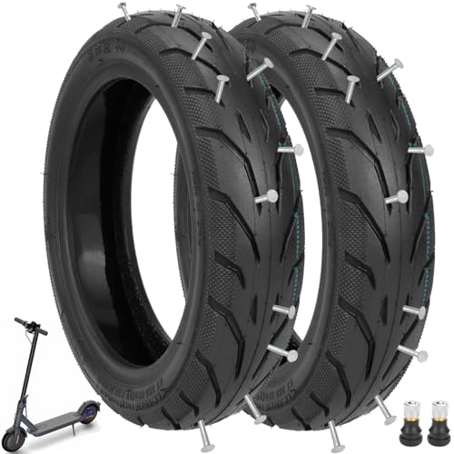 VOLOHAS 9 Zoll Tubeless Reifen für Xiaomi M365 1S Pro MI3/Ninebot E22 E25 E45/Odys Pax/Okai Neon Elektroroller Verschleißfester Vakuumreifen 9x2 Ersatzräder Selbst Reparierbar Pannensicher (2 Stück)