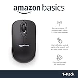 Amazon Basics 2.4 GHz Wireless Optical Computer Mouse with USB Nano Receiver, Portable, No Wires, Smooth Tracking, Multi-Device Compatibility, Black