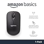 Amazon Basics 2.4 Ghz Wireless Optical Computer Mouse with USB Nano Receiver, Black - Image 2