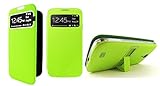 Samsung Galaxy S4 Case S-View Flip Cover & Kickstand Folio Case for Samsung Galaxy S4 (Green)