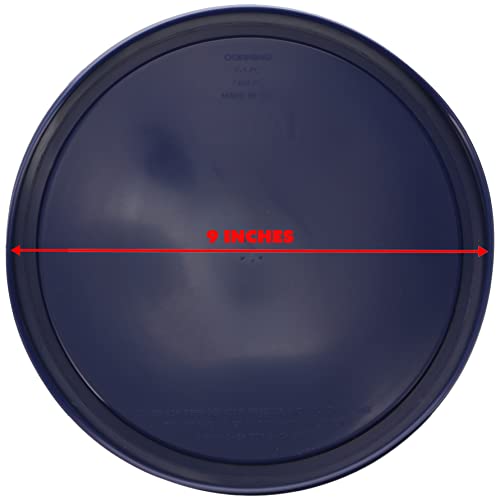 Pyrex 7403-Pc Dark Blue 10 Cup Sculptured Mixing Bowl Plastic Lid, Made In Usa - 2 Pack #TOP4