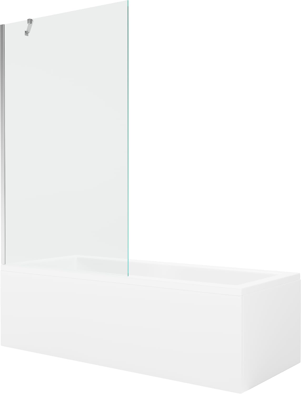 Mexen Cubik Rechteckige Badewanne 160 x 70 cm mit Verkleidung und einflügeliger Trennwand 100 cm
