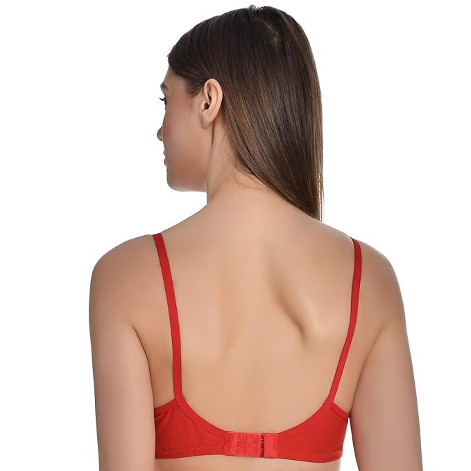 Image of Aimly Women's Cotton Non-Padded Non-Wired Solid Multicolor Bra Combo Pack of 6