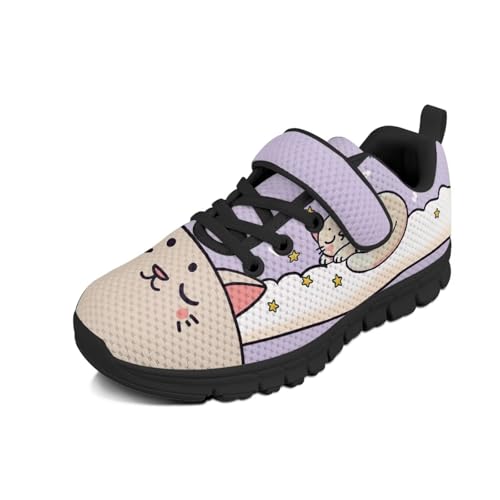 Kids Animals Shoes Comfortable Breathable Hook and Loops Strap Running Shoes for Litter Kids Daily Non-Slip Athletic Outdoor School Sport Sneaker for Big Kids US 11-152