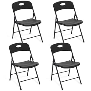 Plastic Folding Chair 4 Pack, Outdo...