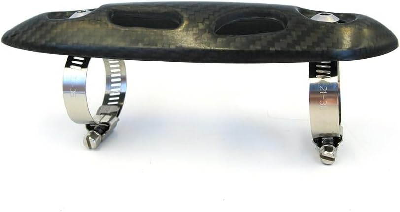 Motocross Exhaust Pipe Guard Carbon Fiber 102-131mm Hole Spacing Anti-Scald Hood Protection Heat Shield Cover