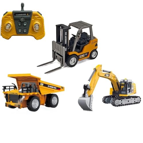 Image of Remote Control Excavator Toy for 6-12 Yr Boys, Best Birthday Gifts for Kids 7 8 9 10 11 Year Old, Rc Construction Toys with Metal Shovel (Mini RC Construction Series)