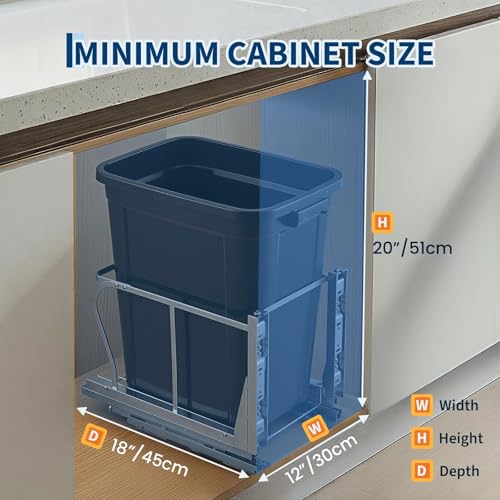 Sistema doble de canecas para basura extraíbles de acero inox miniatura 2