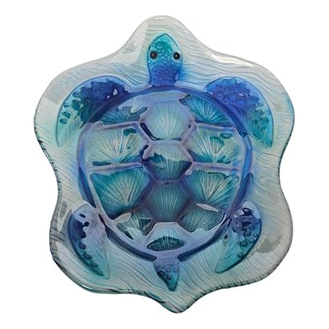 Fancy That Blue Glass Turtle Platter Cover