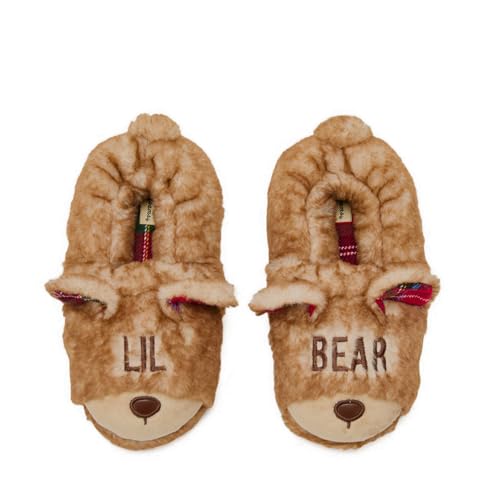 Dearfoams unisex-child slippers with teddy bear design