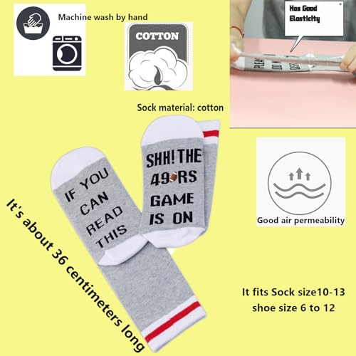 TSOTMO 2 Pairs Rugby Gift Football Socks Sport Novelty Crew Socks for Rugby Lovers3