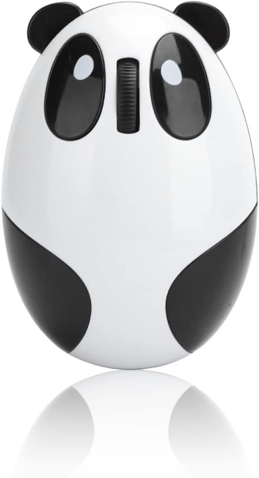 Rechargeable Mouse, 2.4GHz Optical Panda Computer Mouse Quiet Ergonomic USB Cartoon Computer Mouse for Win/OS X/Linux/Andriod/iOS